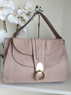 CHLOE Kathleen Nude Mauve Beige Satchel Bag